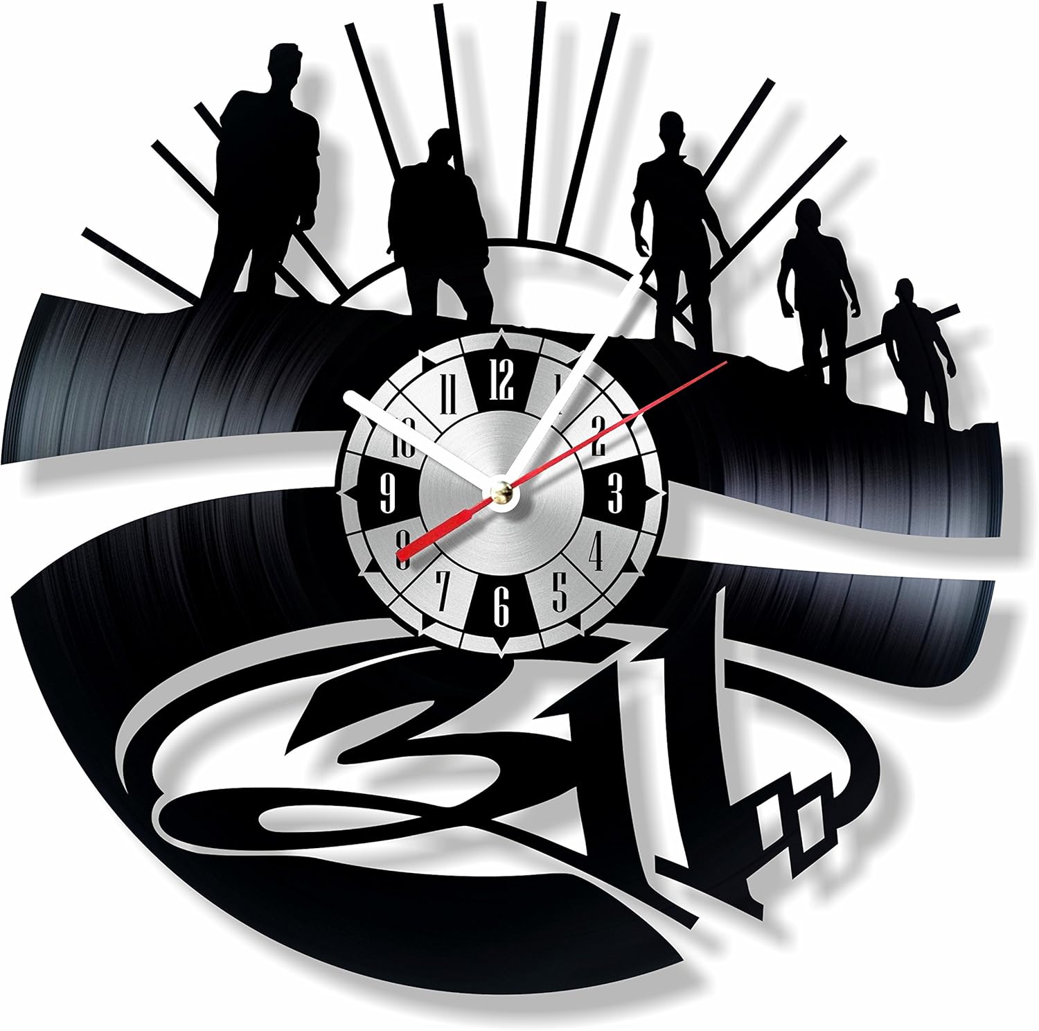 NiceIdeas4Home Band 311 Wall Clock Made from Vintage Vinyl Record Wonderful Handmade Gift for Your Loved one