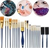 Halobios 25 Pcs Paint Brushes Set for Acrylic Watercolor Oil Children Beginners view 7