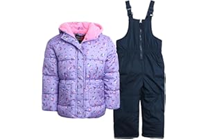 Pink Platinum Toddler Girls' Snowsuit - 2 Piece Fleece Lined Water-Resistant Insulated Girls Ski Jacket & Snow Bib (12M-6X)