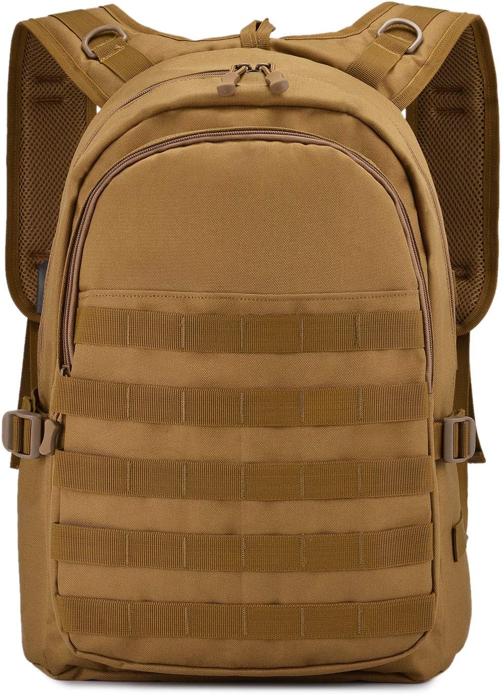 BAIGIO Tactical Laptop Backpack Military PUBG Level 3 Game Backpacks College School Daypack Bag for Camping Trekking Hunting Survival Rucksack (Brown)