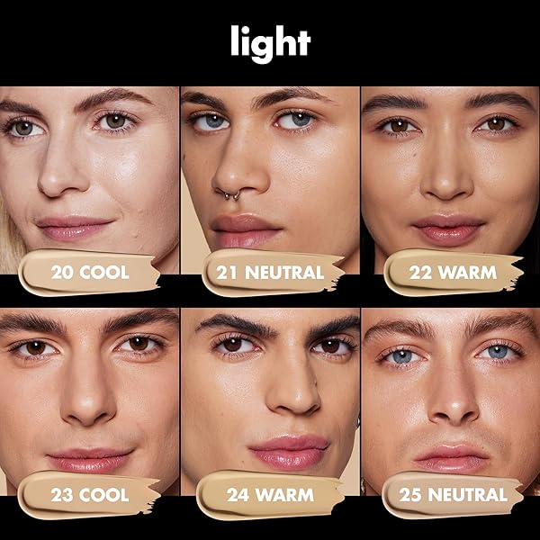 E.L.F. SOFT GLAM FOUNDATION, MEDIUM COVERAGE, LONG-LASTING & BUILDABLE FOUNDATION FOR A SMOOTH, SATIN FINISH, VEGAN & CRUELTY-FREE, 25 LIGHT NEUTRAL