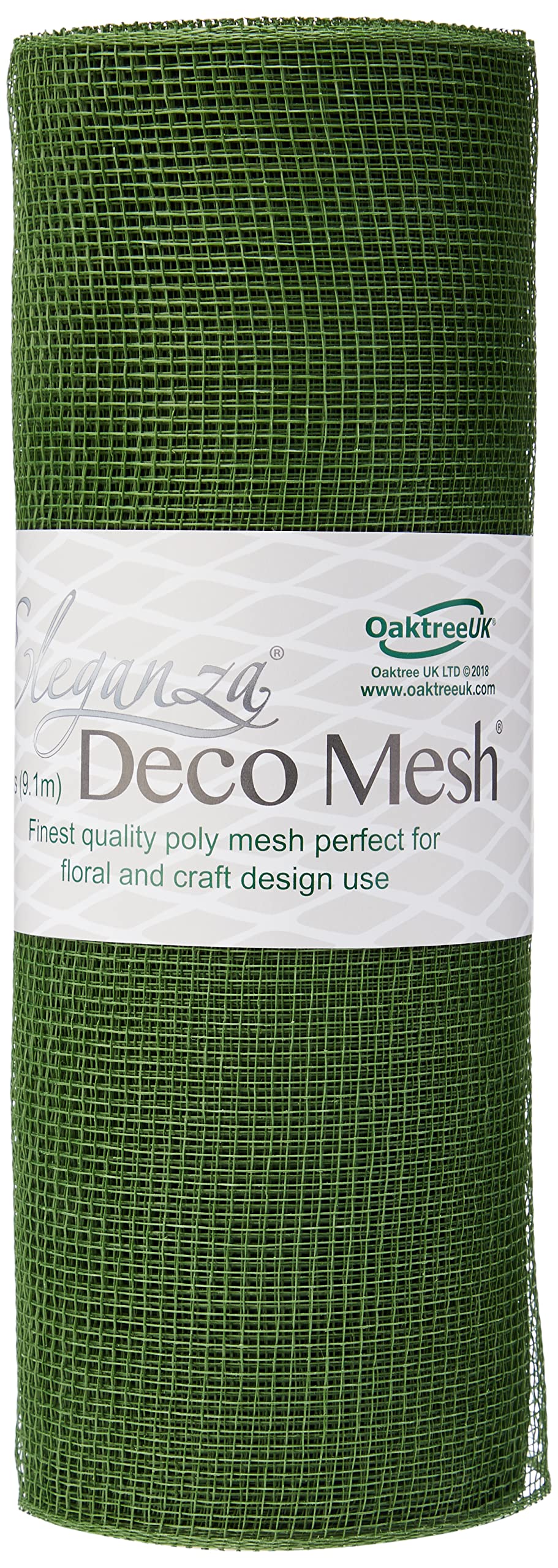 Eleganza Deco Mesh 25cm x 9.1m Sage Green No.51, Synthetic Material, 25 cm x 9.1 m