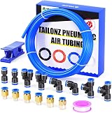 TAILONZ PNEUMATIC Blue PU Air Tube 10mm OD 6.5mm ID 10m Kit