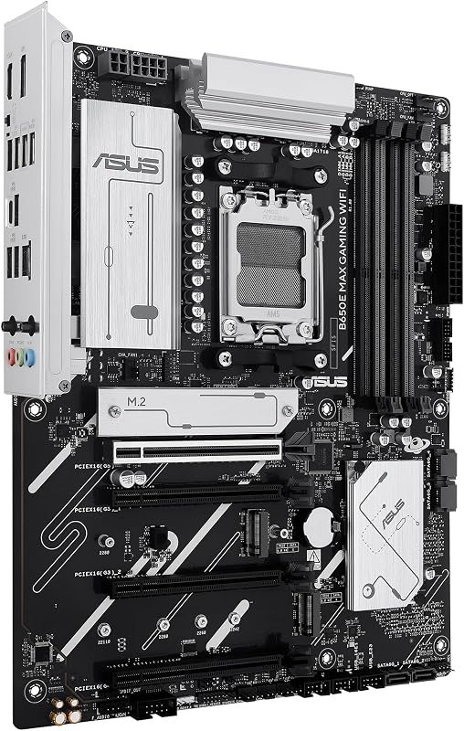 B650E MAX Gaming WiFi - Motherboard AMD B650 ATX, DDR5, PCIe 5.0, três ranhuras M.2, Wi-Fi 6E, Realtek 2.5Gb Ethernet, DisplayPort, HDMI, USB 10 Gbps Tipo-A e Tipo-C, BIOS Flashback, Aura Sync
