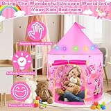 Dikence Unicorn Pop Up Tent Kids Playhouse Teepee Princess Castle 3-7 view 3