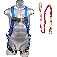 Palmer Safety Full Body Harness 5pt Adjustment, Dorsal D-Ring, Grommet Legs, and Fall Indicators