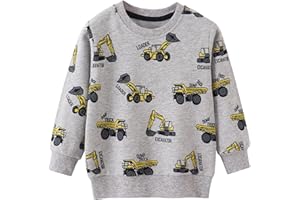 Winzik Toddler Christmas Sweatshirt Baby Boys Girls Halloween Crewneck Pullover Long Sleeve Valentine’s Day Sweatshirts