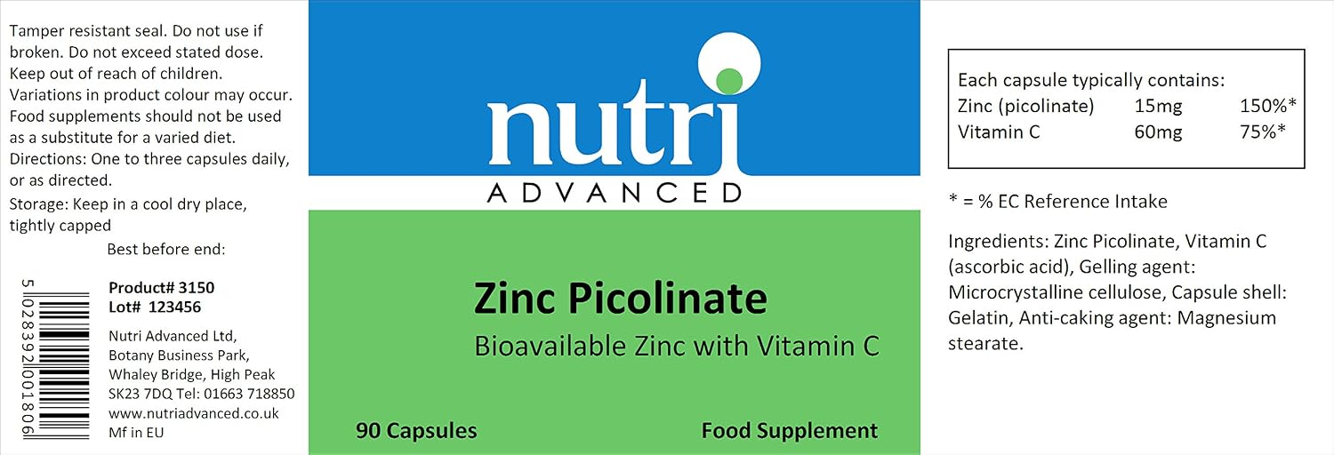 Metagenics Zinc Picolinate - for Immune System Skin, Vision & Bones - with Vitamin C - 90 Capsules, 90 count (Pack of 1) - Image 3