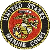 EagleEmblems PM0001 PM0001 Patch-USMC Logo (03) (YLW/WHT) (3'')