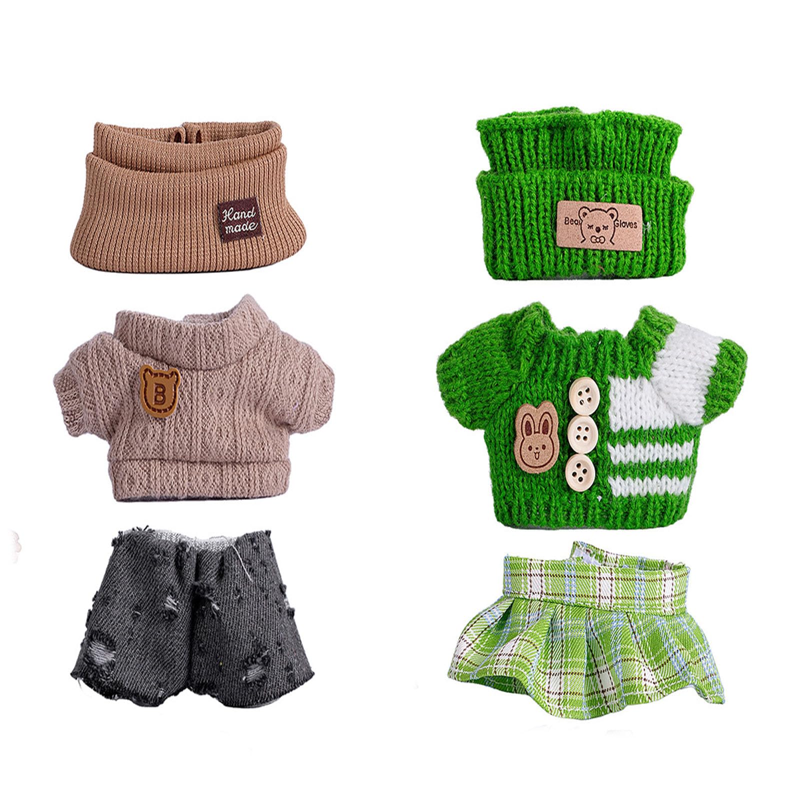 Photo 1 of (2PC) Clothes Suitable for (no Dolls), Hand-Crocheted 3-Piece Accessories Suitable for 17 cm Dolls, Advanced Suit-Rabbit Sweater+hat+Pants, Suitable for Cute Clothes with Unique Style.