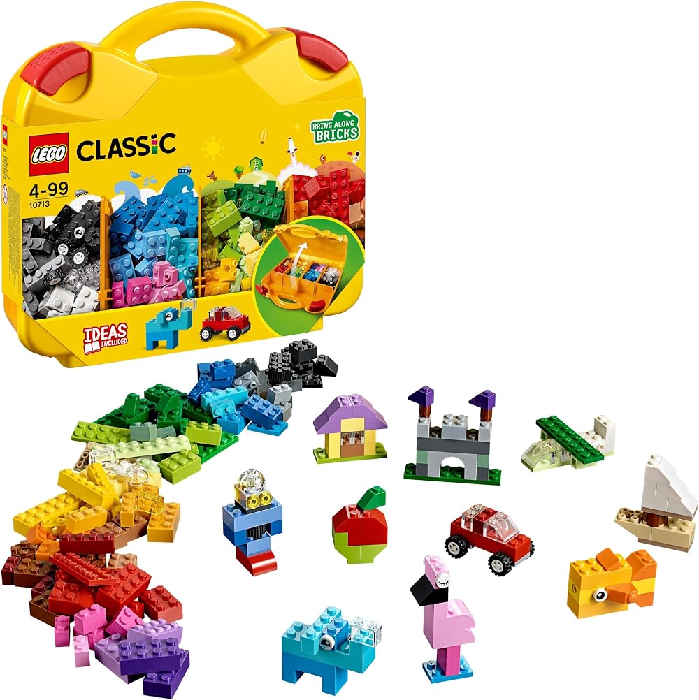 LEGO Classic 10713 Creative Suitcase with Building Bricks Toy Storage Case