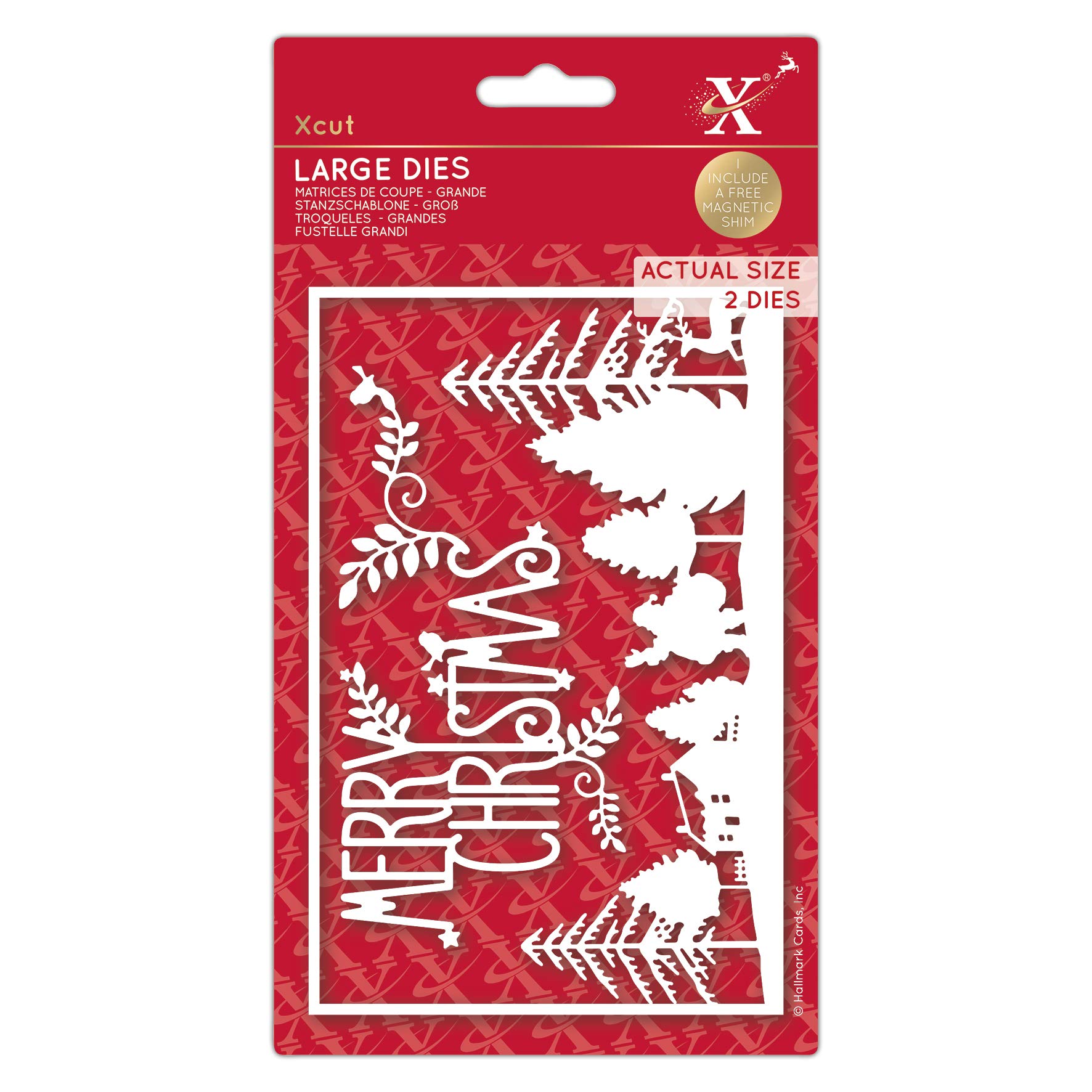 Xcut Large Dies, Merry Christmas, Carbon Steel, Art & Craft, Cutting Tool Supplies, For Beautiful Decoration, Card Making, Gift Tag Wrapping, Scrapbooking, Invitation Making, Crafters Companion