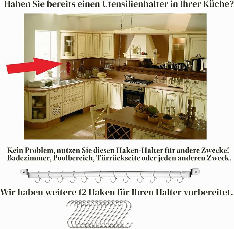 EdelstahlKüchenutensilien Set 37 teiliges, Küchenhelfer Set, Küchenwerkzeug Set mit Utensilienhalter, Kochlöffel Set Spülmaschinenfest — Foto 6 von 8