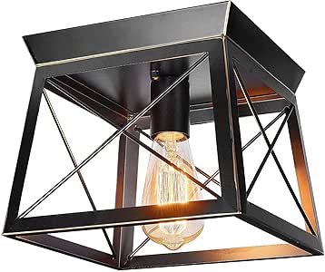 Accesorios de iluminación colgantes industriales cuadrados, lámpara de