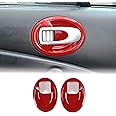 HIRUFAIT Inner Door Bowl Panel Cover Trim for Mitsubishi Eclipse 2006-2011, 2PCS ABS Material Car Inner Door Handle Bowl Panel Frame Protector Accessories (Sports Red)