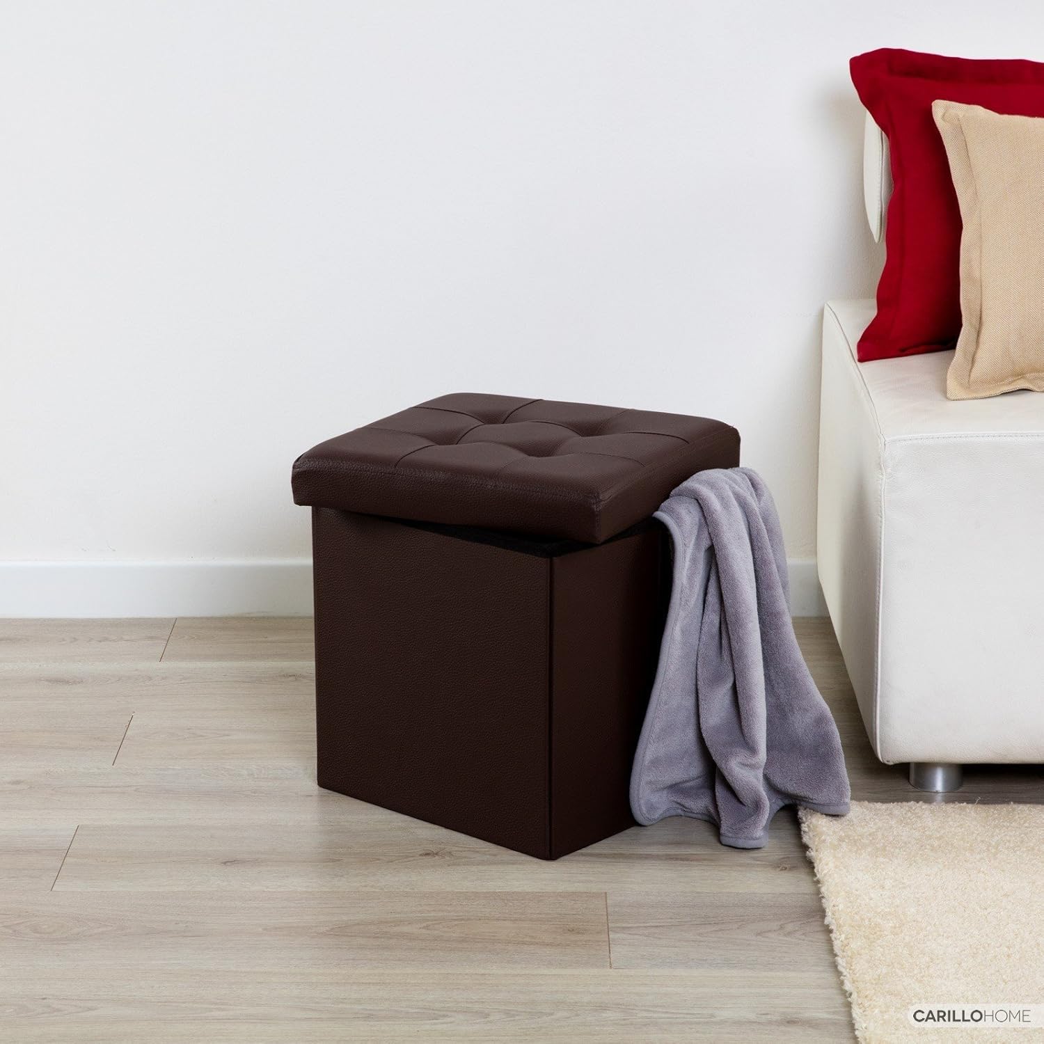 Linea Oro Pouf Contenitore Quadrato Marrone Amazon.it Casa e cucina