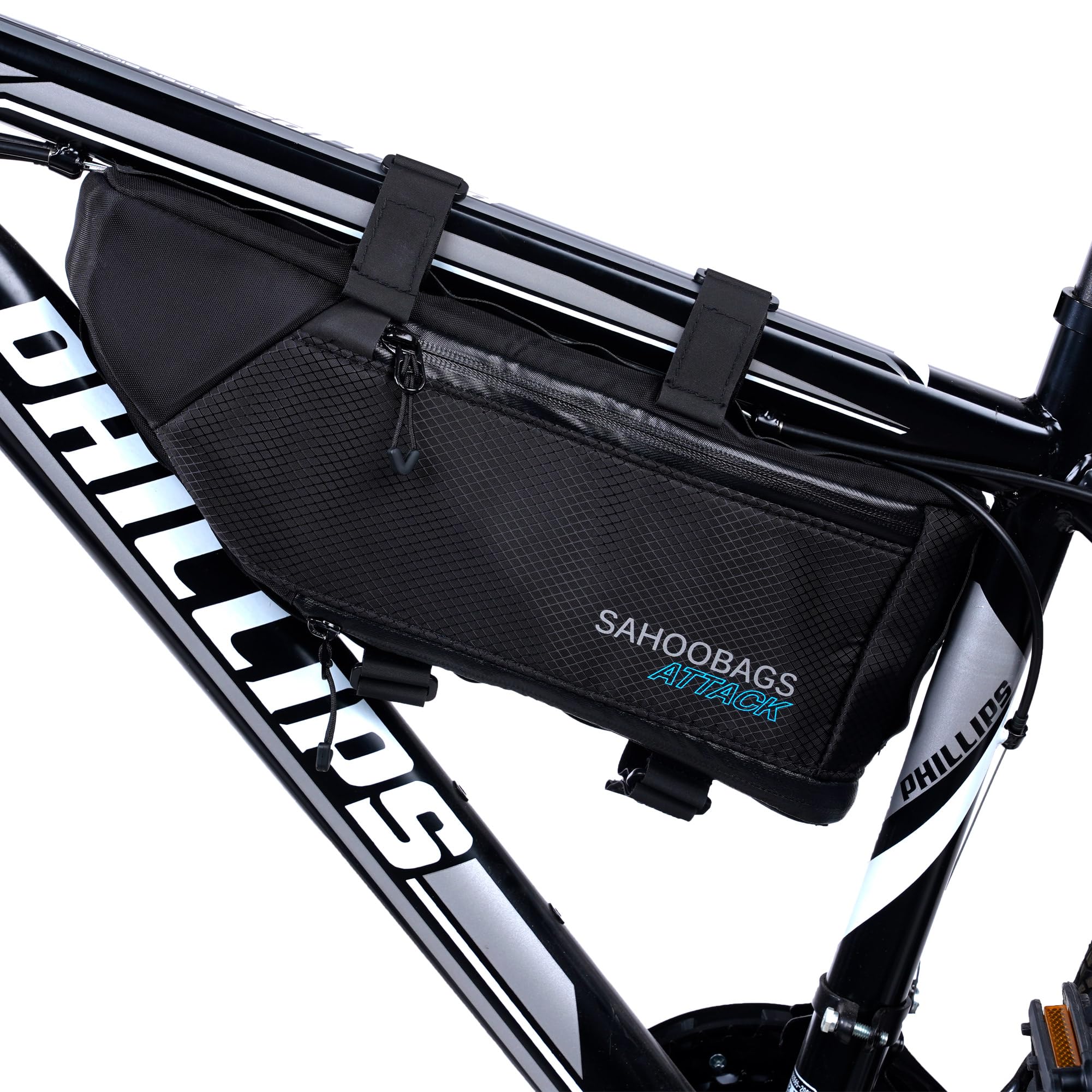 HYSENM Waterproof Bicycle Triangle Bag - 3+1L Road & Mountain Bike Cycling Front Frame Top Tube Pouch - Large Capacity Bike Frame Bag