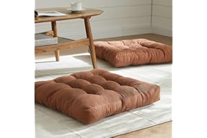 EzKamfort Floor Pillows Cushions for Adults - 22 x 22 Inch Meditation Cushion Pillow Square Floor Pillow Memory Foam Added Floor Cushion, Extra Large Floor Pillow Seating Cushions for Sitting on Floor