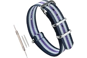 MZBUTIQ Thin Nylon Watch Strap Band Replacement(10-24mm)