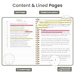 Lined Spiral Journal Notebook for Women & Men, 140