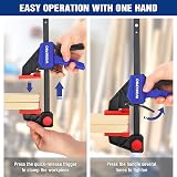 WORKPRO Ratchet Bar Clamp Set 150mm Jaw 285mm Spread 68kg 2-Pack view 5
