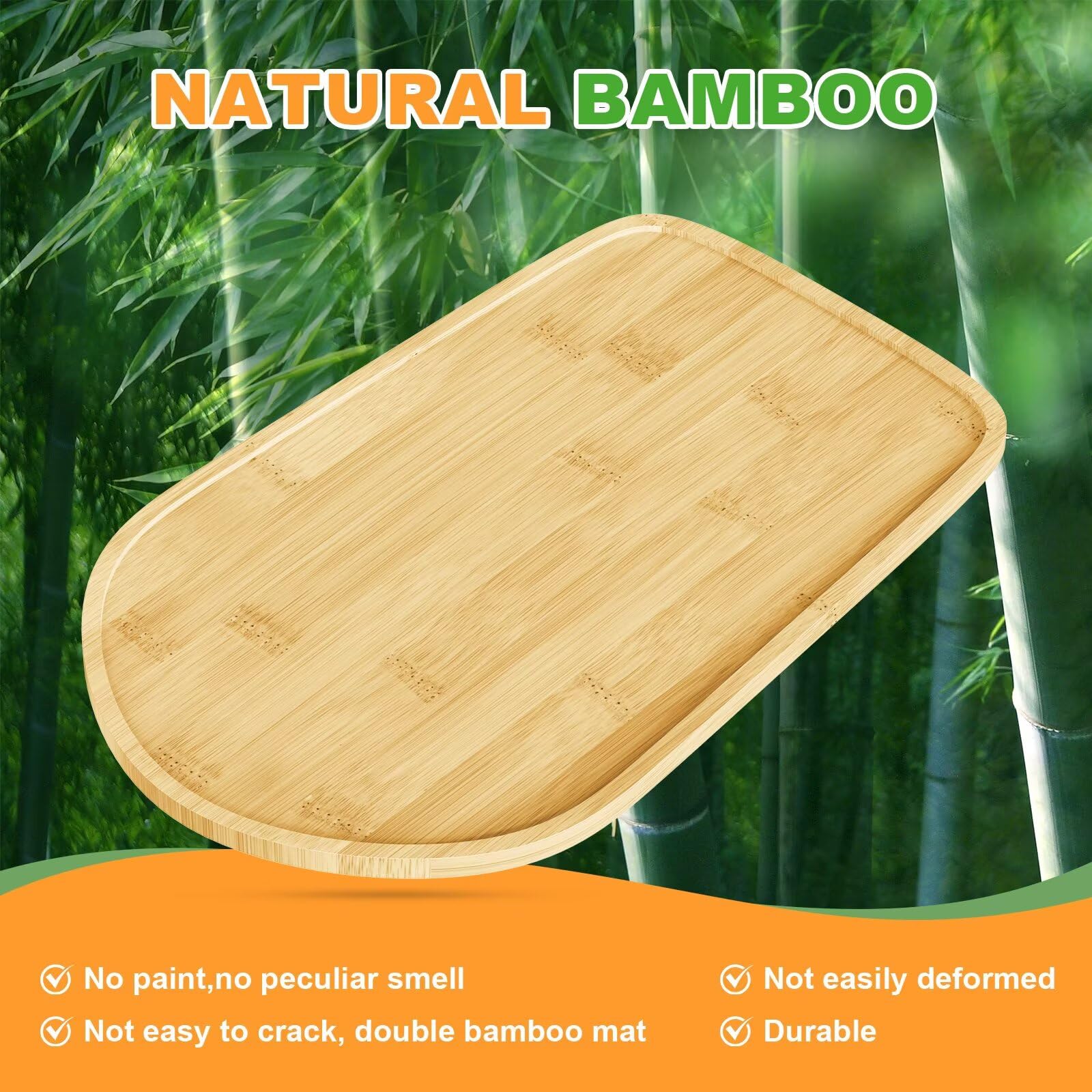 Bamboo Mixer Slider Mat for Kitchenaid 4.5-5 Qt Tilt Head Stand Mixer, Appliance Sliders For Kitchen Appliances Countertop, Kitchenaid Mixer Attachments for Stand Mixer, Mixer Moving Tray Attachments
