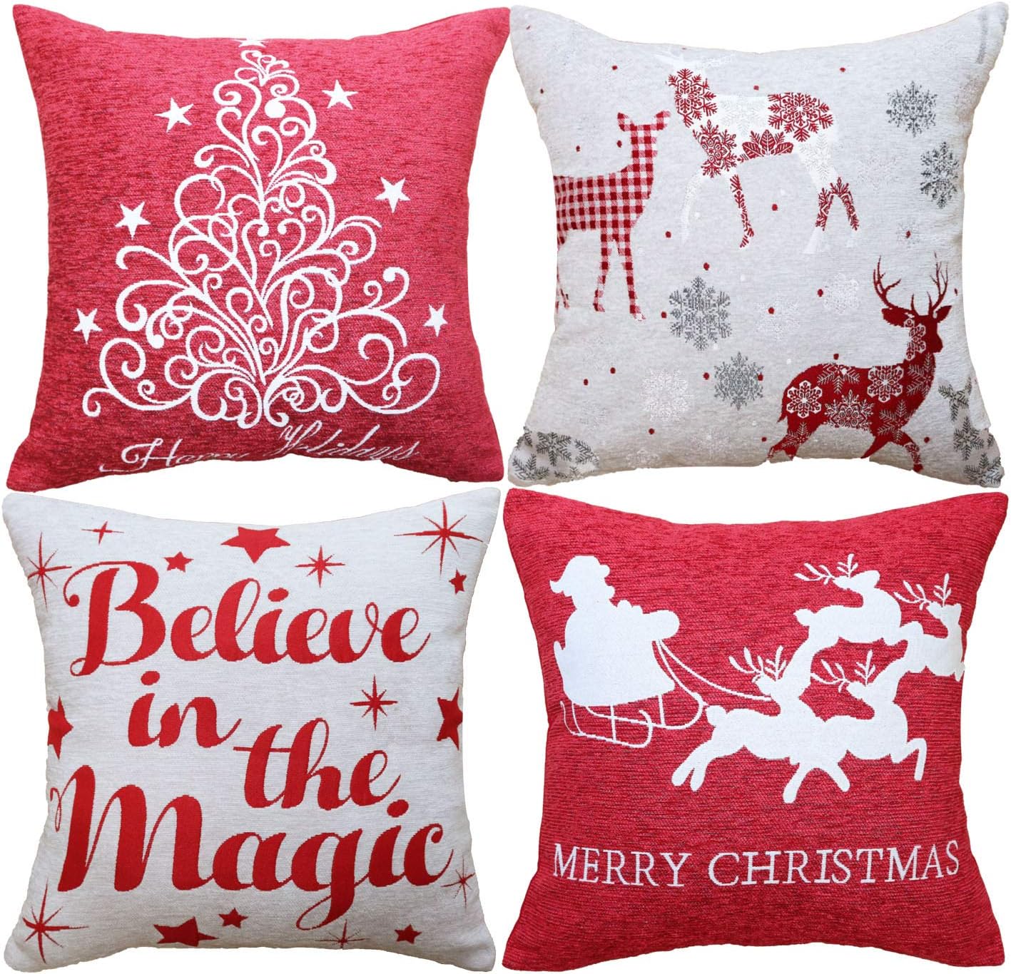 sykting Christmas Pillow Covers 18x18 inch