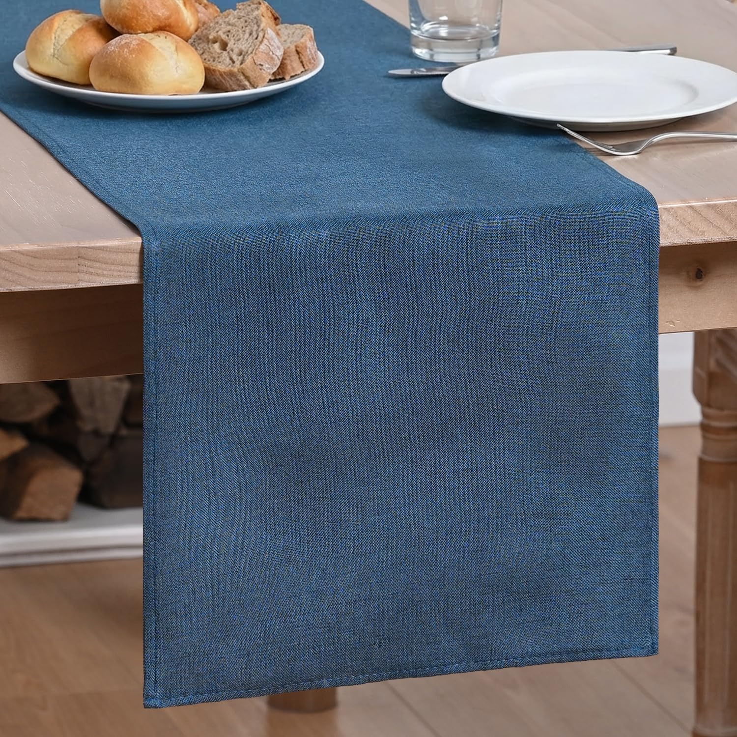 Photo 1 of Artoid Mode Navy Blue Table Runner, Seasonal Summer Fall Washable Kitchen Dining Table Decoration for Home Party Decor 13x60 Inch