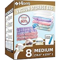 HIBAG Space Saver Bags, Vacuum Storage Bags (8-Medium)