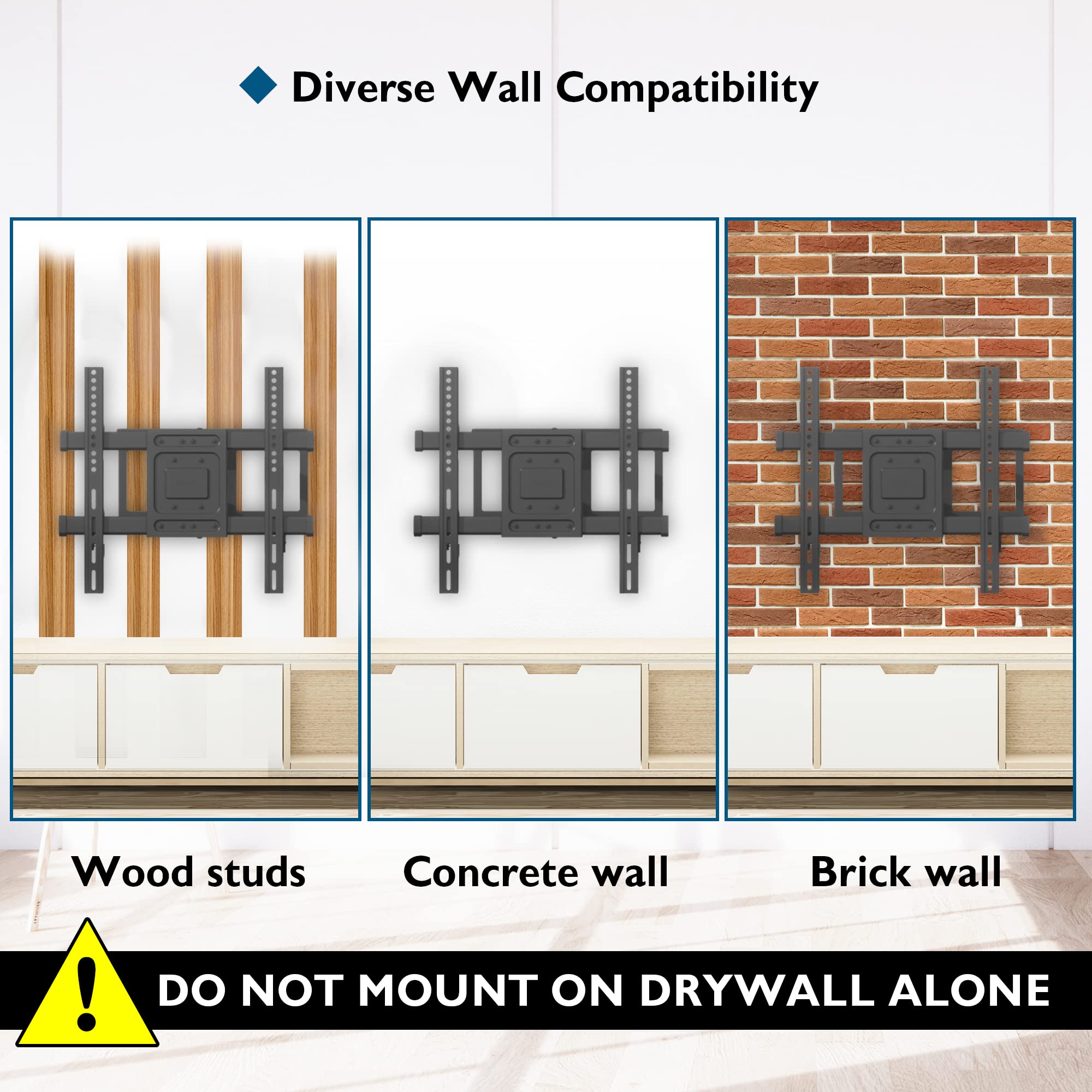 BONTEC TV Wandhalterung mit Extra Langem Gelenkarm 850mm für 32-70 Zoll LCD/LED/OLED Flachbildschirme bis 60 kg, Neigbar, Schwenk- und Drehbar, Fernseher Halterung, Max. VESA 400 x 400 mm 8
