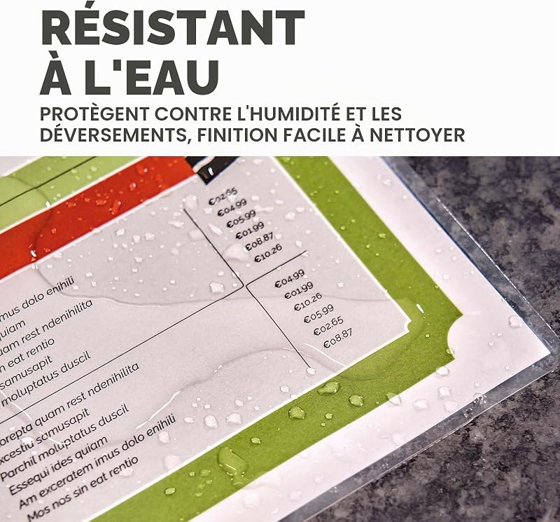 Apex A4 Pochettes De Plastification 100 Microns 100 Feuilles Plastifieuse Finition Brillante Haute Qualité Finition Professionnelle Utilisation Occasionnelle