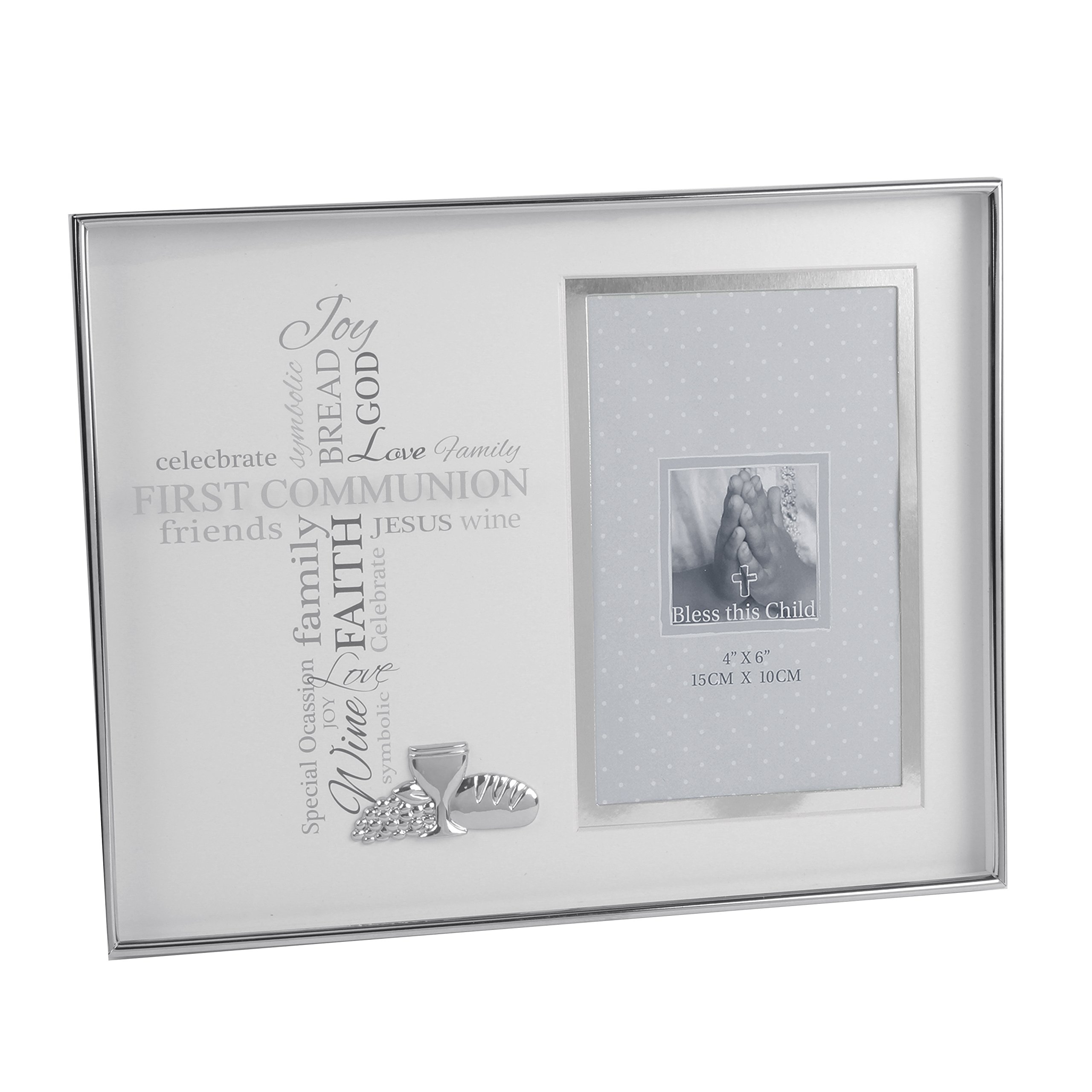 Juliana Nickel Plated Photo Frame 4" x 6" Communion
