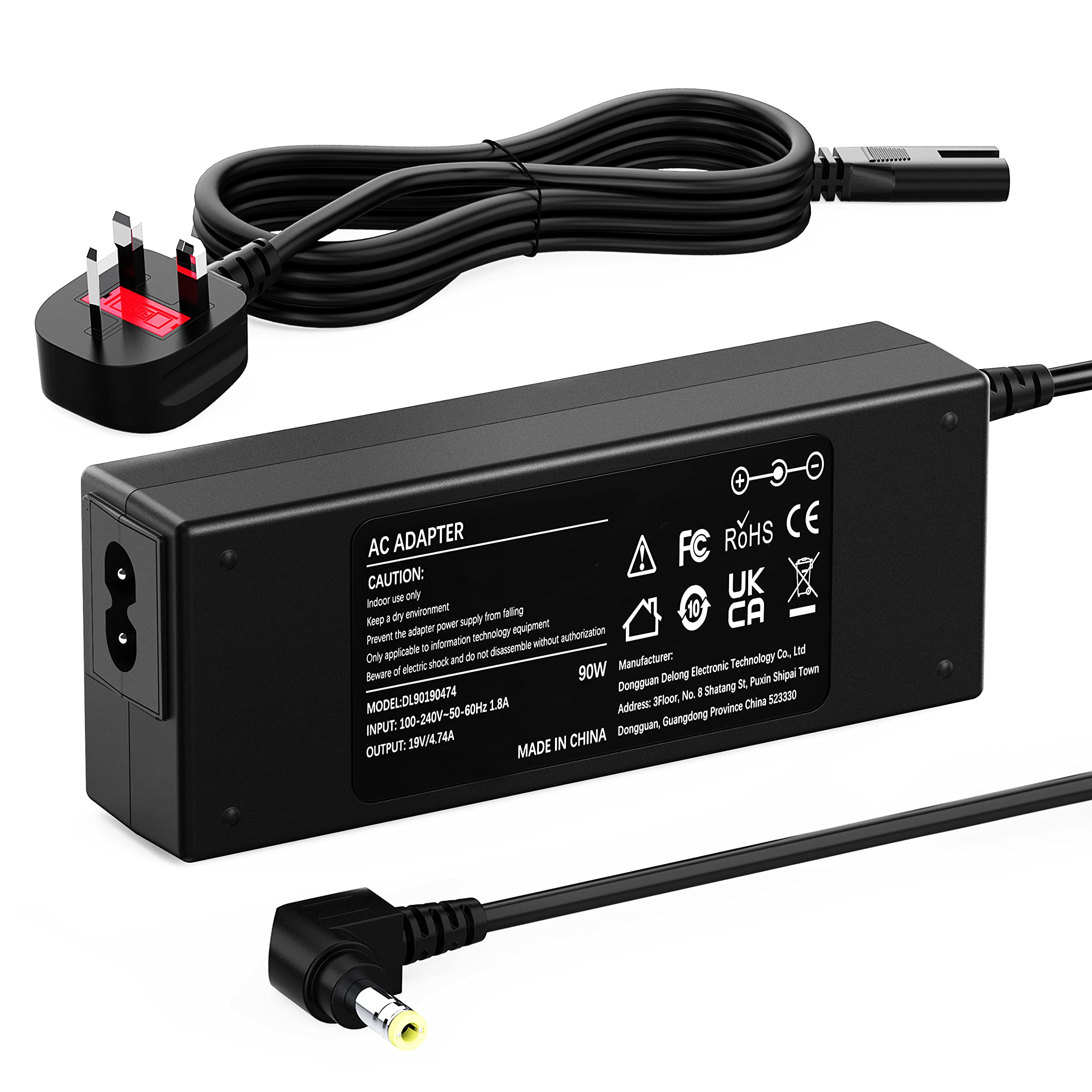 19V Laptop Charger Compatible with Toshiba Satellite C655 C655D C675 C850 C855 C855D C875 C50 C55 C55D P50 L50 L55 L55D L75 L305 PA3917U-1ACA PA3714U-1ACA PA5035U-1ACA Power Supply Cord UK