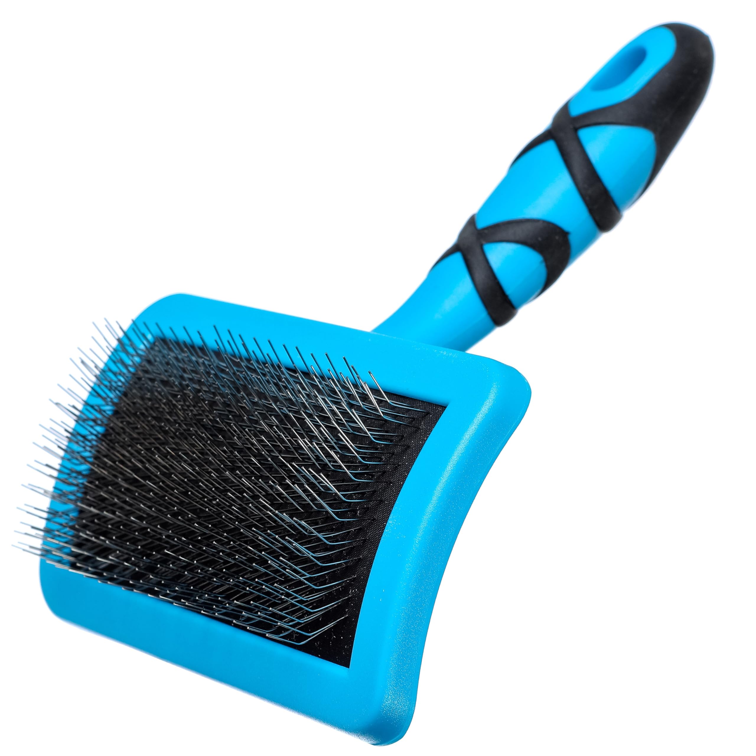 GROOM PROFESSIONAL Firm Slicker Brush,Blue, Medium