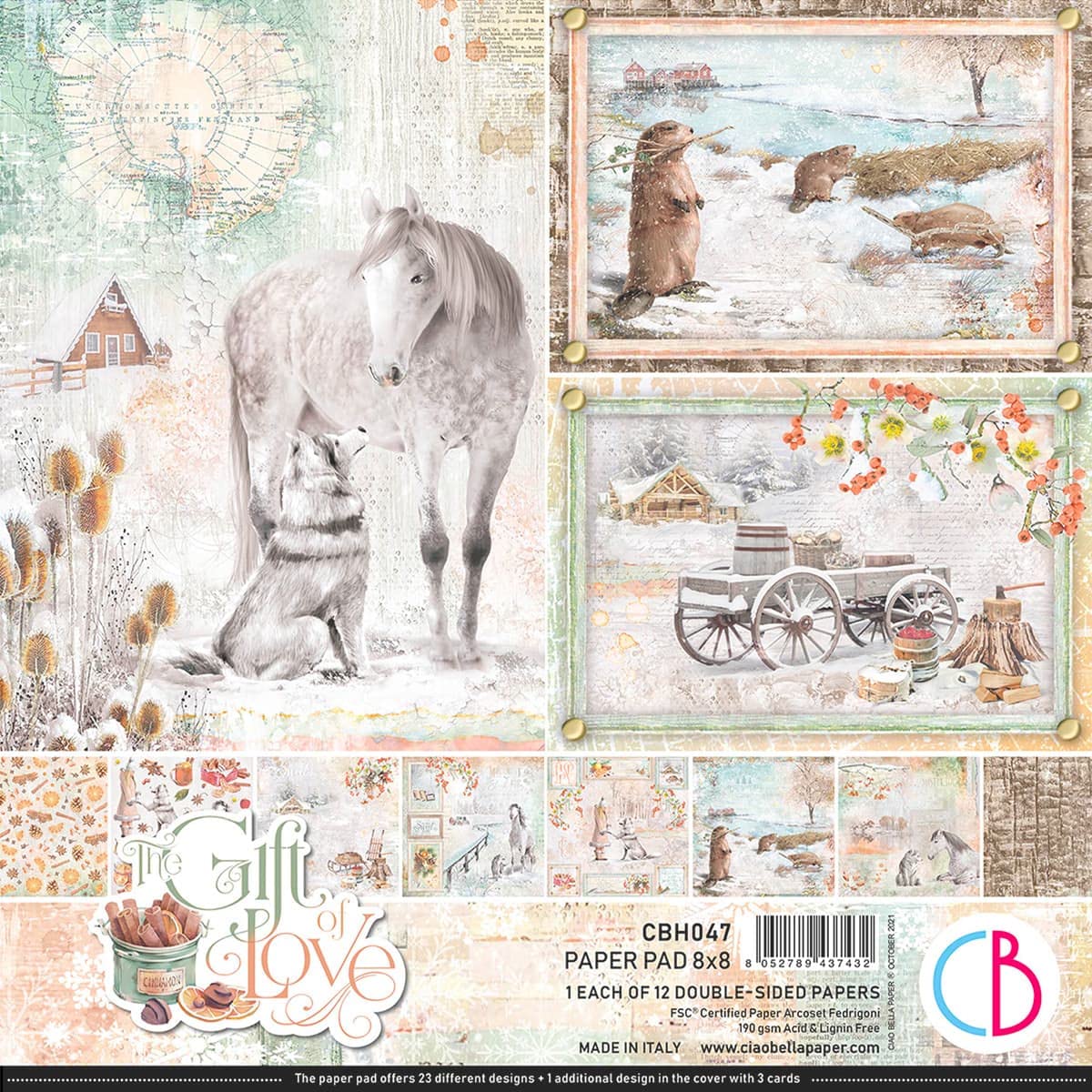 Ciao Bella Paper The Gift of Love Paper Pad 8"X8"