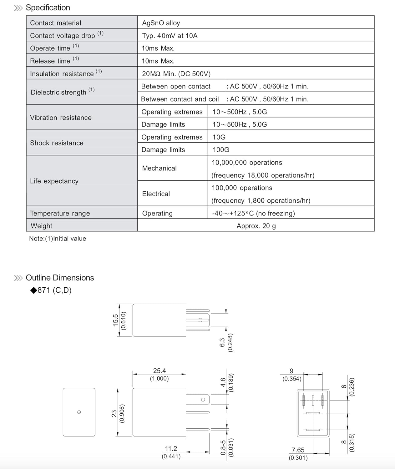 Amazon.com: SONG CHUAN Song Chuan 871-1C-C-R1U01 12VDC Micro 280 SPDT  20/35A Relay, SPDT (1 Form C): Industrial & Scientific