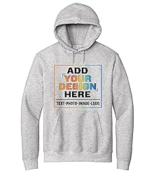 TEEAMORE Men Women Custom Hoodie Design Your Own