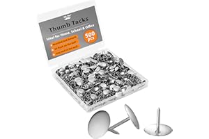 Mr. Pen Thumb Tack, Flat Push Pins, Silver Thumb Tacks, 500 Pack
