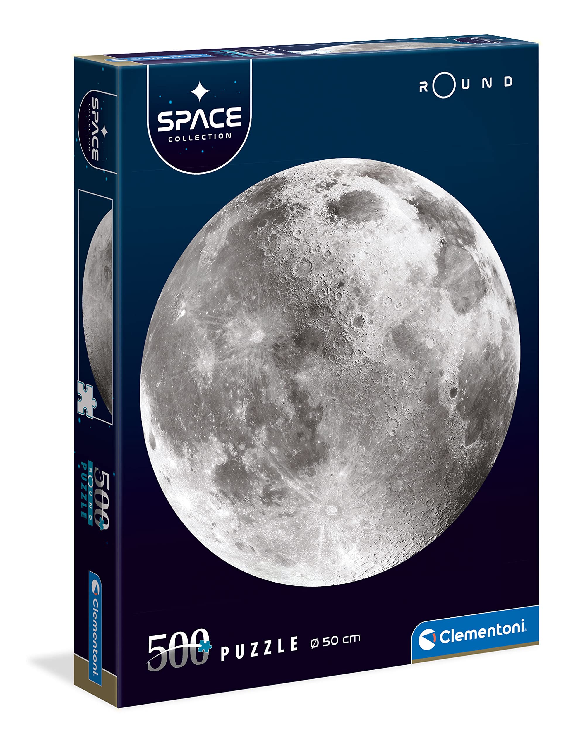Clementoni - 35108 - Puzzle Space Collection Round - jigsaw puzzle 500 pieces - puzzle space, Made in Italy, round jigsaw puzzle for adults