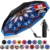 Trenovo Strongest Windproof Travel Umbrella - Pro-Series, Heavy Duty Durable, Automatic Folding, Compact Lightweight Portable, Premium Grip, Fits Car & Backpack