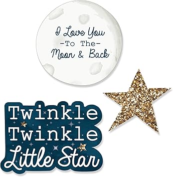 Twinkle Twinkle Little Star Diy Shaped Party Cut Outs 24 Count