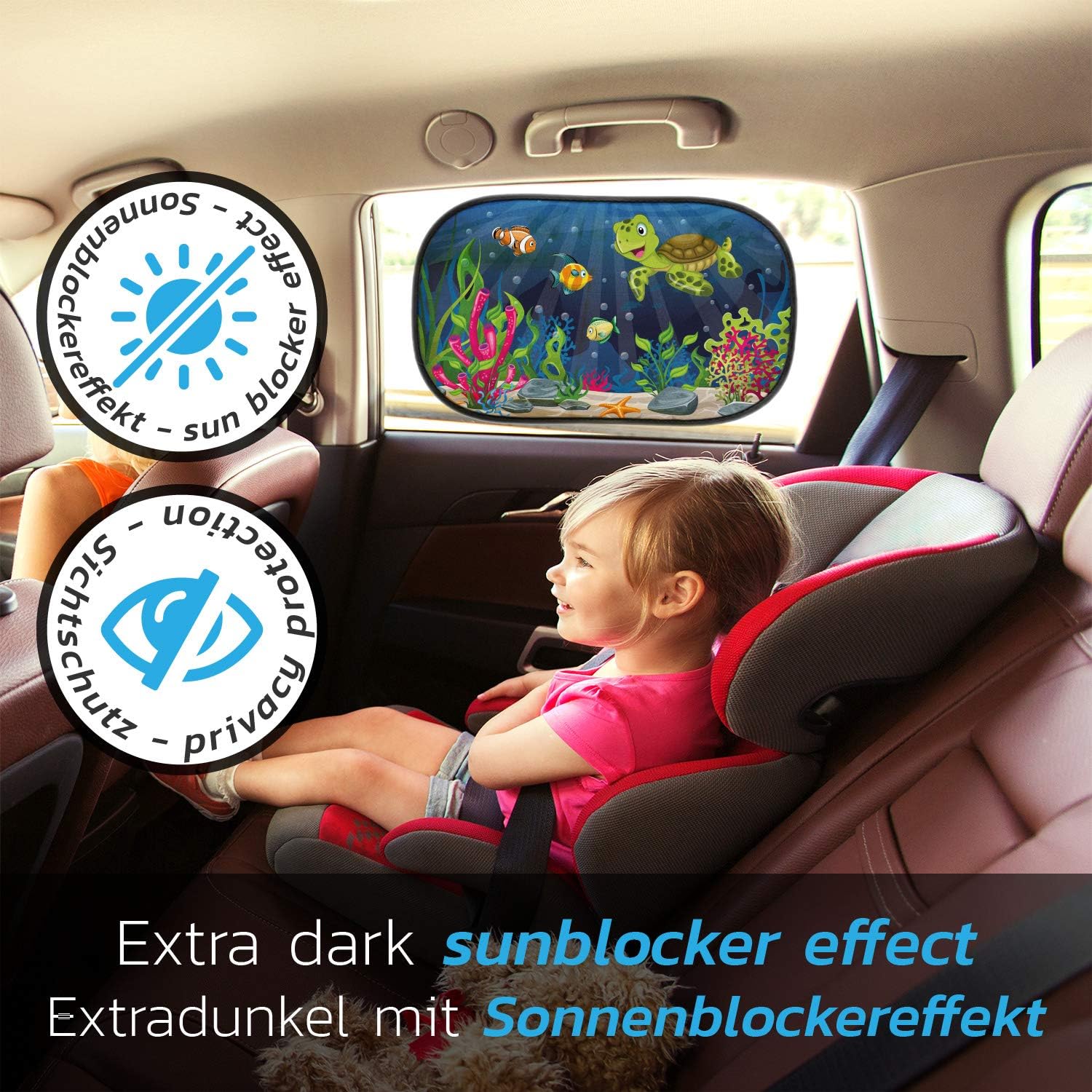 51 X 31 Cm Facile A Poser 2 Pieces Pare Soleil Voiture Bebe Enfant Tres Sombre Protection Uv Chaleur Adhesion Sans Ventouse Animaux Safari Vitres Laterales Auto Et Moto Zwembaddebeemd Nl