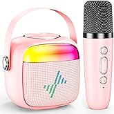 LENRUE Karaoke Machine for Kids, Birthday Gifts for Girls Boys Teens with Wireless Microphone, Colored Lights, Trendy Stuff Gifts for 3, 4, 5, 6, 7, 8, 9, 10 +Year Old