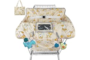 WRUZBXCN Shopping Cart Cover for Baby High Chair Cover Grocery Cart Cover for Baby Girl Boy Toddler Cute Corgi Print Portable Shopping Cart Cover with Safety Harness