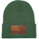 Doyesiee Best Dad Beanie Gifts from Daughter, Son, Kids, Men Knit Hat for Father's Day Birthday Christmas