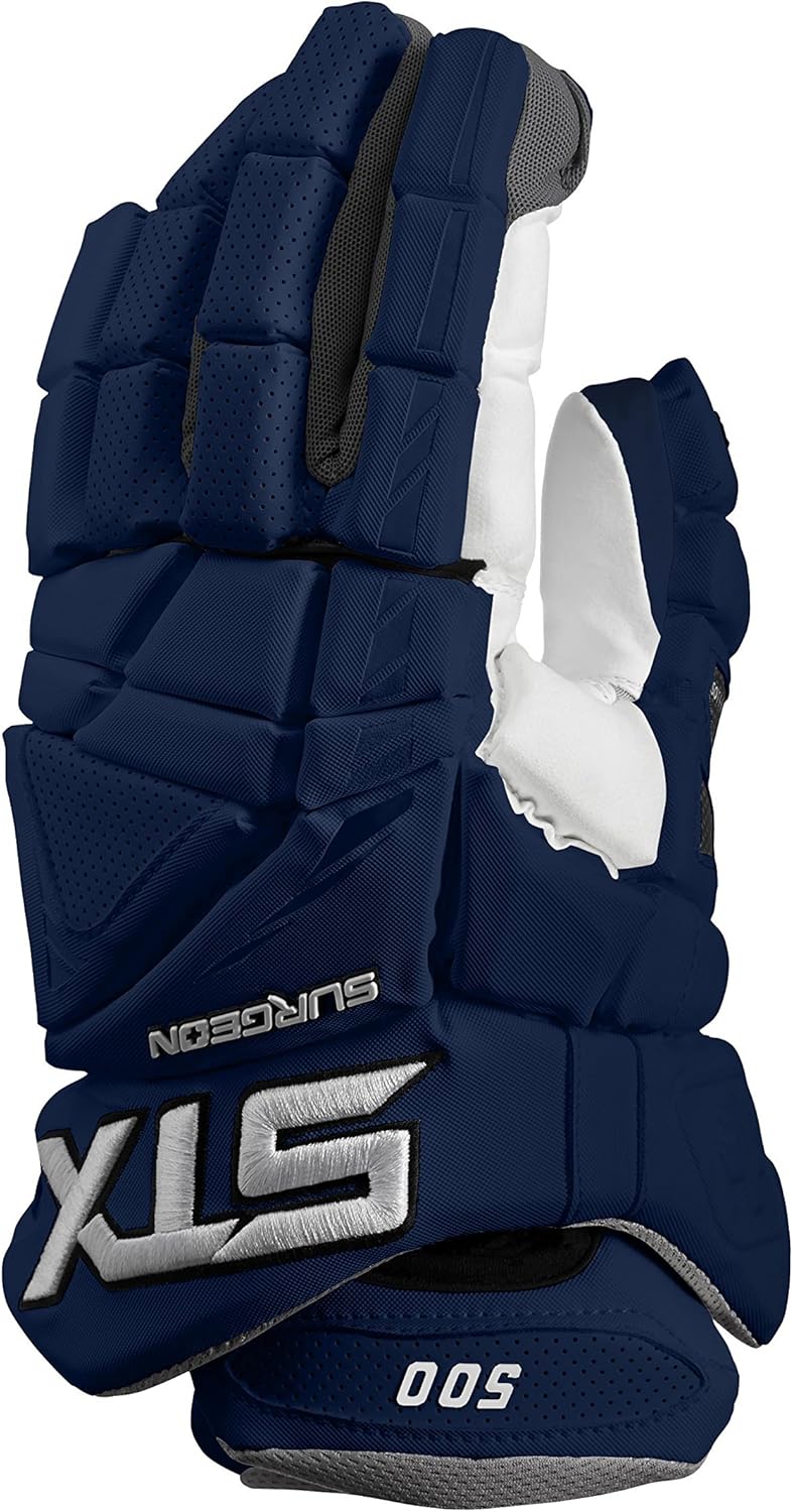 STX Lacrosse Surgeon 500 Gloves with Climate Control, Navy, 12" : Sports & Outdoors
