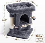 Yaheetech 59cm Basic Cat Tree Tower with Perches Condo and Ball Dark Grey view 6
