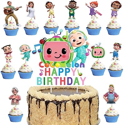 Buy Tuanzi Cocomelon Birthday Party Supplies Birthday Happy Birthday Cake Toppers Set For Decoration Online In Belgium B096nhwqsk