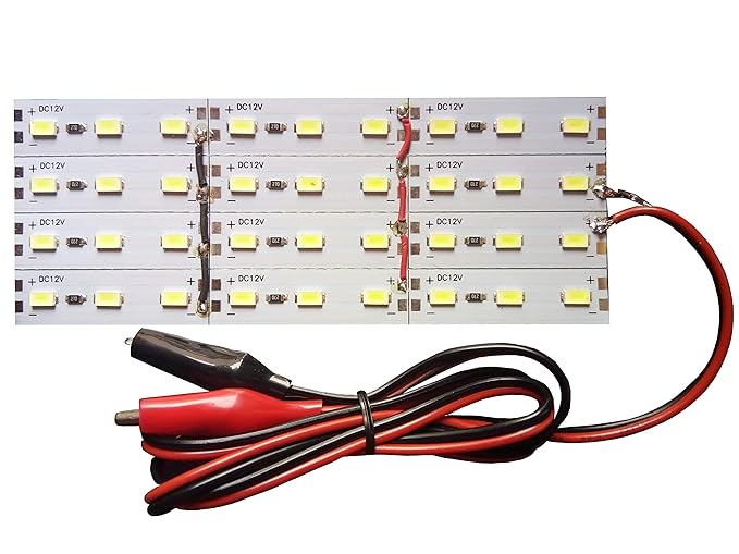 PGSA2Z 12V - 36 SMD Light Strip Alligator Crocodile Clip 1 Meter Wire Fishing Ceiling Night Lights 12W Led Portable Pendant Lamps