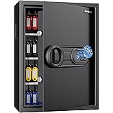 Uniclife 71 Position Key Box, Wall Mount Key Lock Box with Code and Key Lock, Fingerprint Key Cabinet with Anti-Theft Key Drop Slot &amp; Keypad, Keys Safe for Office Hotel &amp; Company